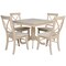 International Concepts 36 in. x 36 in. Square Top Pedestal Table  With 4 Dining Chairs Set of 5 K-3636TP-C613-4 - alternate 1